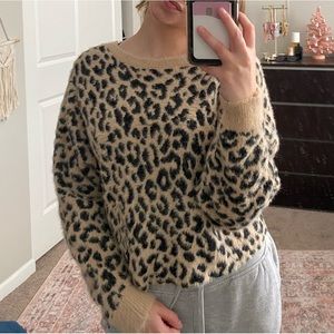 cheetah print sweater size small